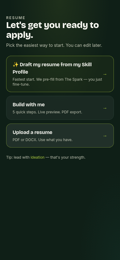 Resume builder